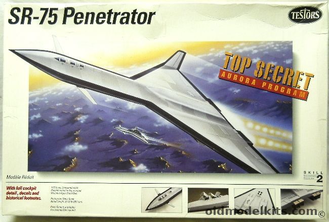 Testors 1/72 SR-75 Penetrator - Top Secret Aurora Program, 568 plastic model kit